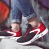 Caliber Men Lace Up Sport Shoes - Red