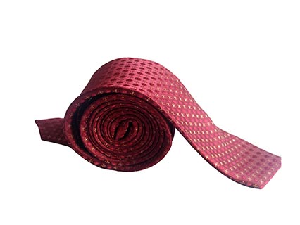 red dotted design tie