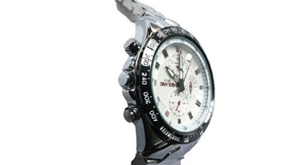 white dial men watch