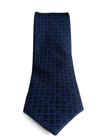 blue pattern design tie