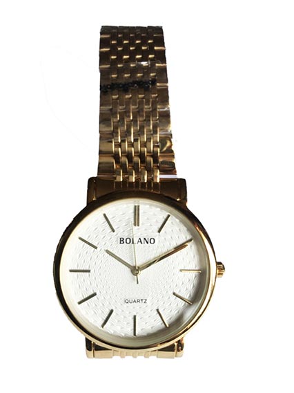 white dial golden watch