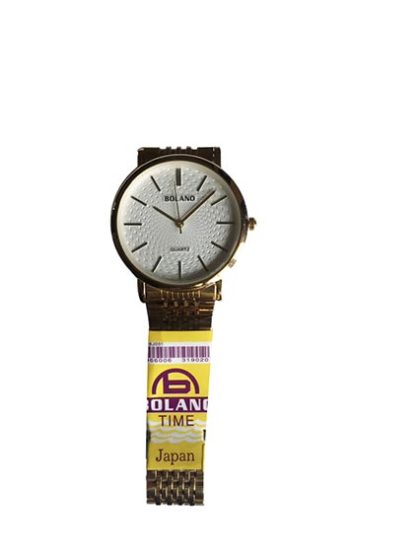 white dial golden watch