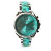 Blue Dial Printed Women Watch