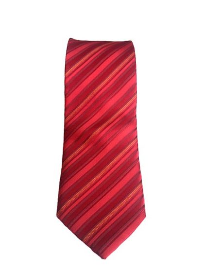 red stripe design tie