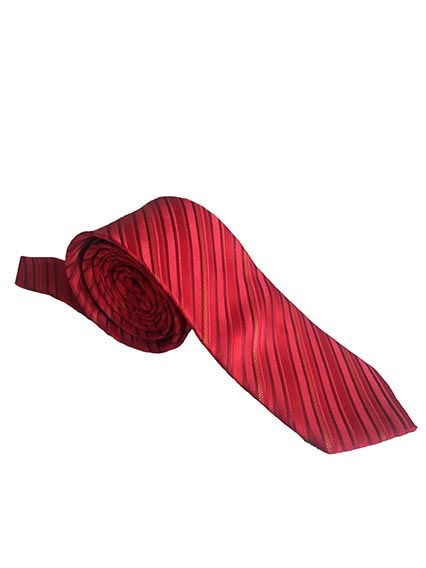 red stripe design tie