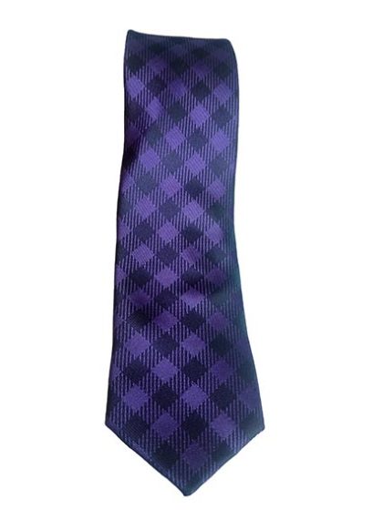 blue check men tie