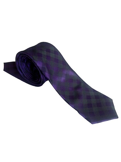 blue check men tie