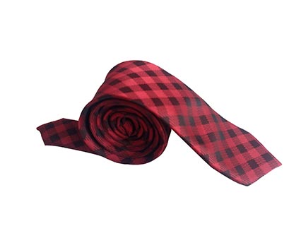 Red & Black Check Tie