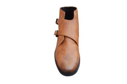 Caliber Double Monk Strap Leather Boot