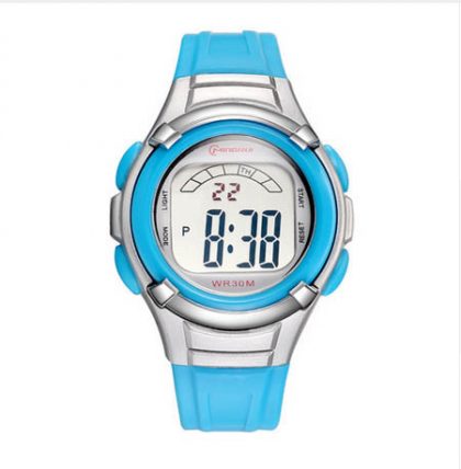 baby blue digital watch
