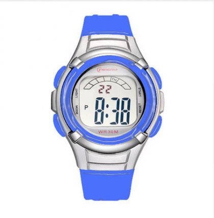 sky blue digital watch