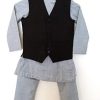kids light grey daura suruwal