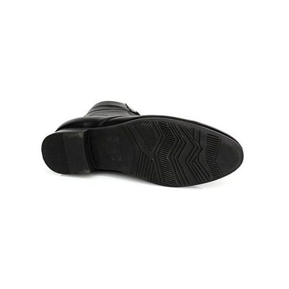 Caliber Men Lace Up Leather Boots - Black