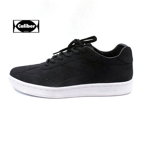 Caliber Men Casual Lace Up Sneaker - Black