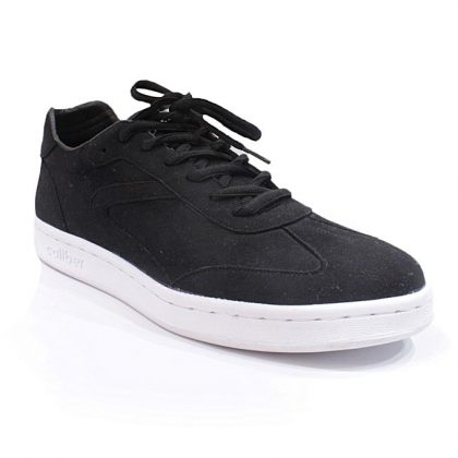 Caliber Men Casual Lace Up Sneaker - Black