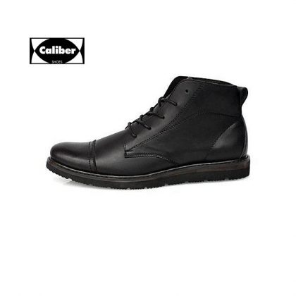 Caliber Men Lace Up Ankle Boots - Black