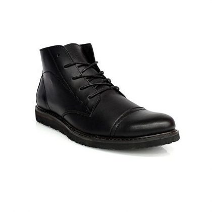 Caliber Men Lace Up Ankle Boots - Black