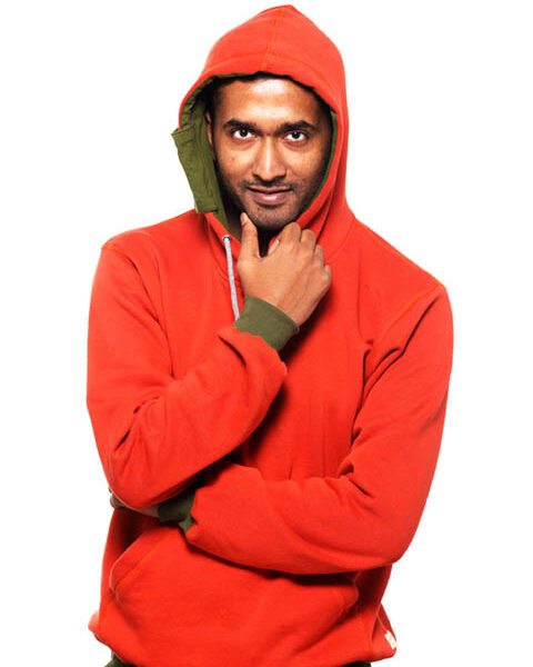 Orange Pullover Hoodie With Mask