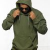 Green Pullover Hoodie With Mask