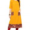 Women Geometric Printed Yellow Kurtis