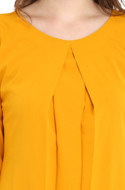 Women Geometric Printed Yellow Kurtis