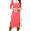 Women Floral Printed Pink Kurtis