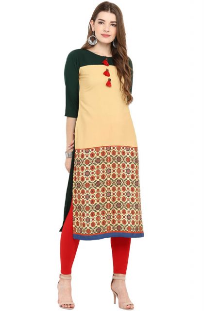 Women Floral Print Multi-colored Kurtis