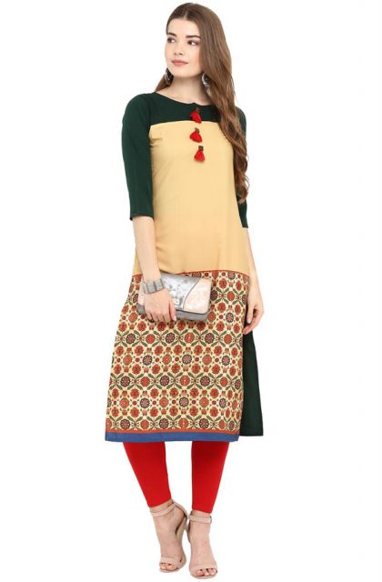 Women Floral Print Multi-colored Kurtis