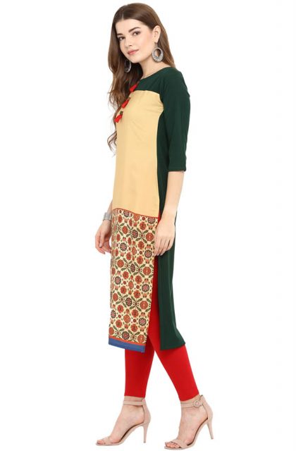 Women Floral Print Multi-colored Kurtis