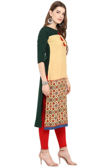 Women Floral Print Multi-colored Kurtis
