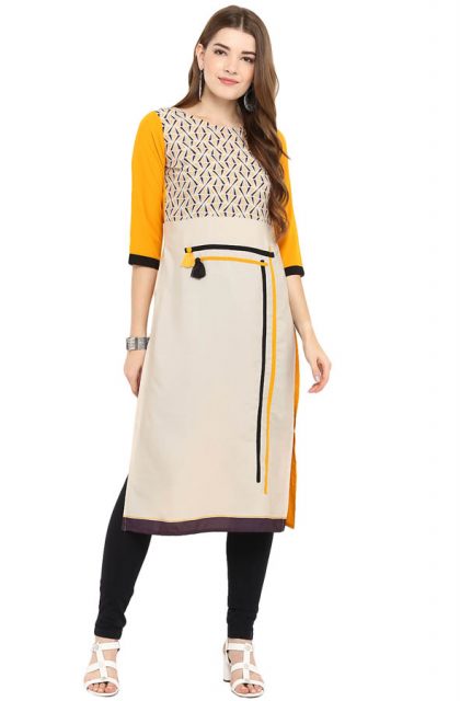 Women Geometric Print Multi-colored Kurtis