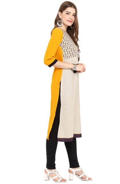 Women Geometric Print Multi-colored Kurtis