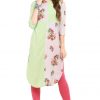 Women Floral Print Green Kurtis