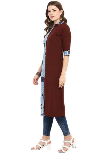 Animal Printed A-line Kurtis