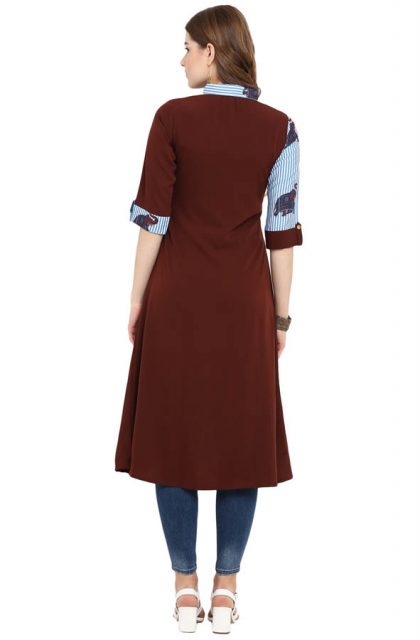 Animal Printed A-line Kurtis
