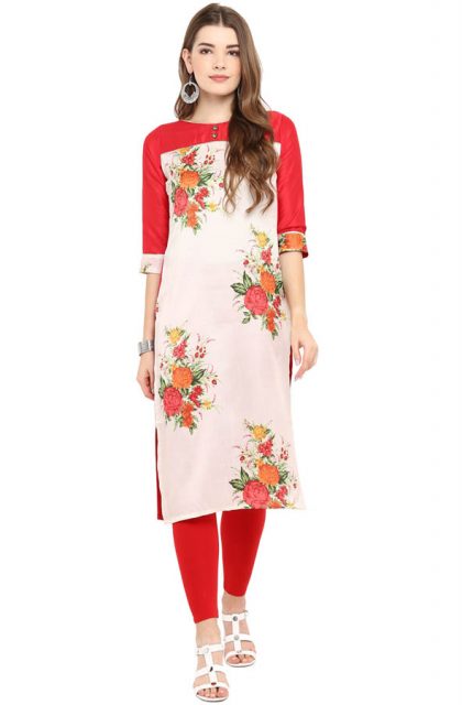 Women Tunic Tops Poly Silk Kurtis