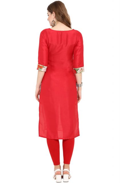 Women Tunic Tops Poly Silk Kurtis