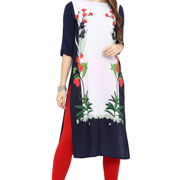 Women Floral Printed off white Kurtis