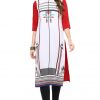 Geometric Printed White Kurtis