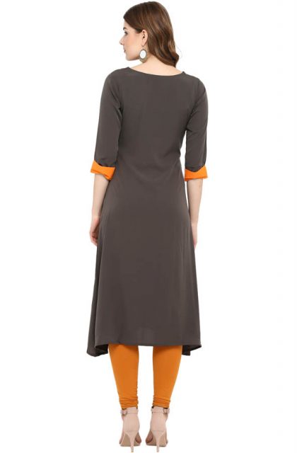Women Printed Kurtis - Grey