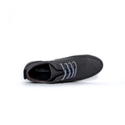 Caliber Men Casual Oil Pull Leather Shoes - Grey