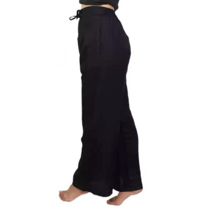 Women Black Drawstring palazzo