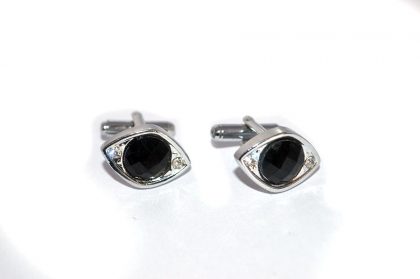 Luxury Black Stone Oval Desing Cufflinks