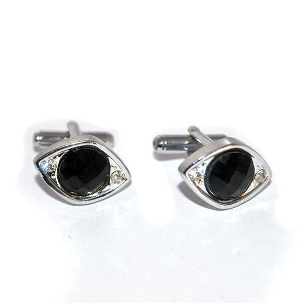 Luxury Black Stone Oval Desing Cufflinks