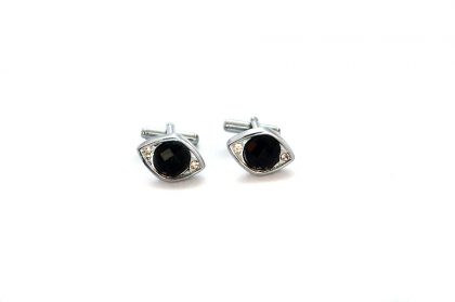 Luxury Black Stone Oval Desing Cufflinks