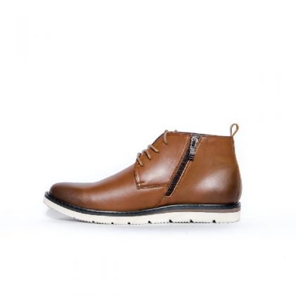 Caliber Men Lace Up Boot - Light Brown