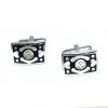 Luxury Rectangular Abstract Design Cufflinks