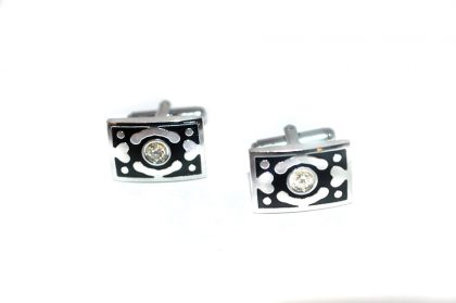 Luxury Rectangular Abstract Design Cufflinks
