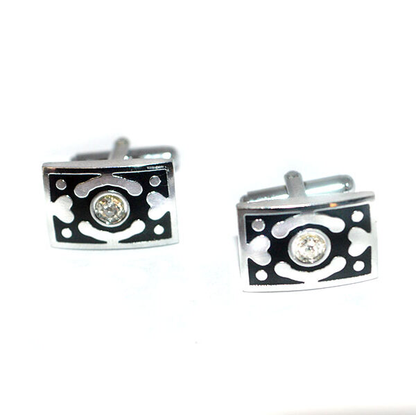 Luxury Rectangular Abstract Design Cufflinks