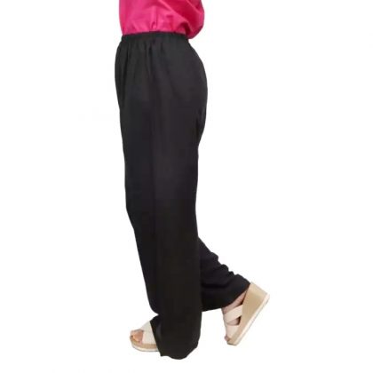 Women Solid Black Palazzo